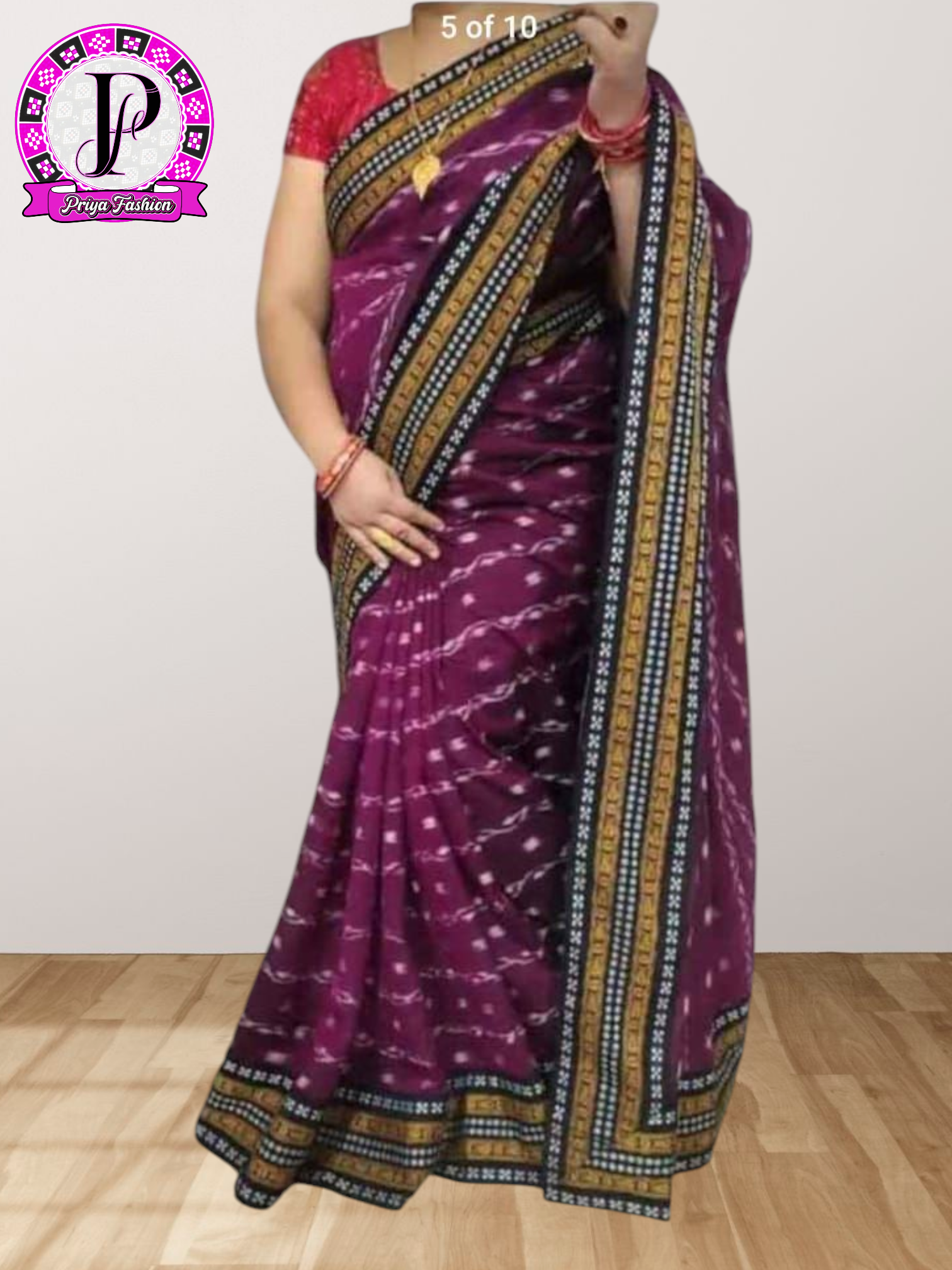 100376 sambalpuri patchwork Saree
