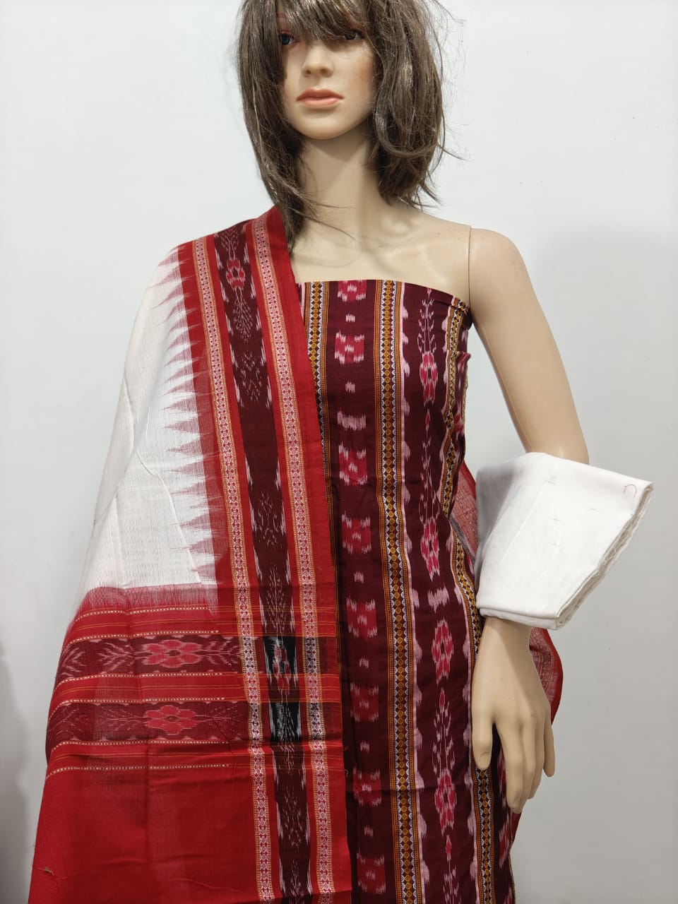 100346 Sambalpuri Dress Material with Dupatta