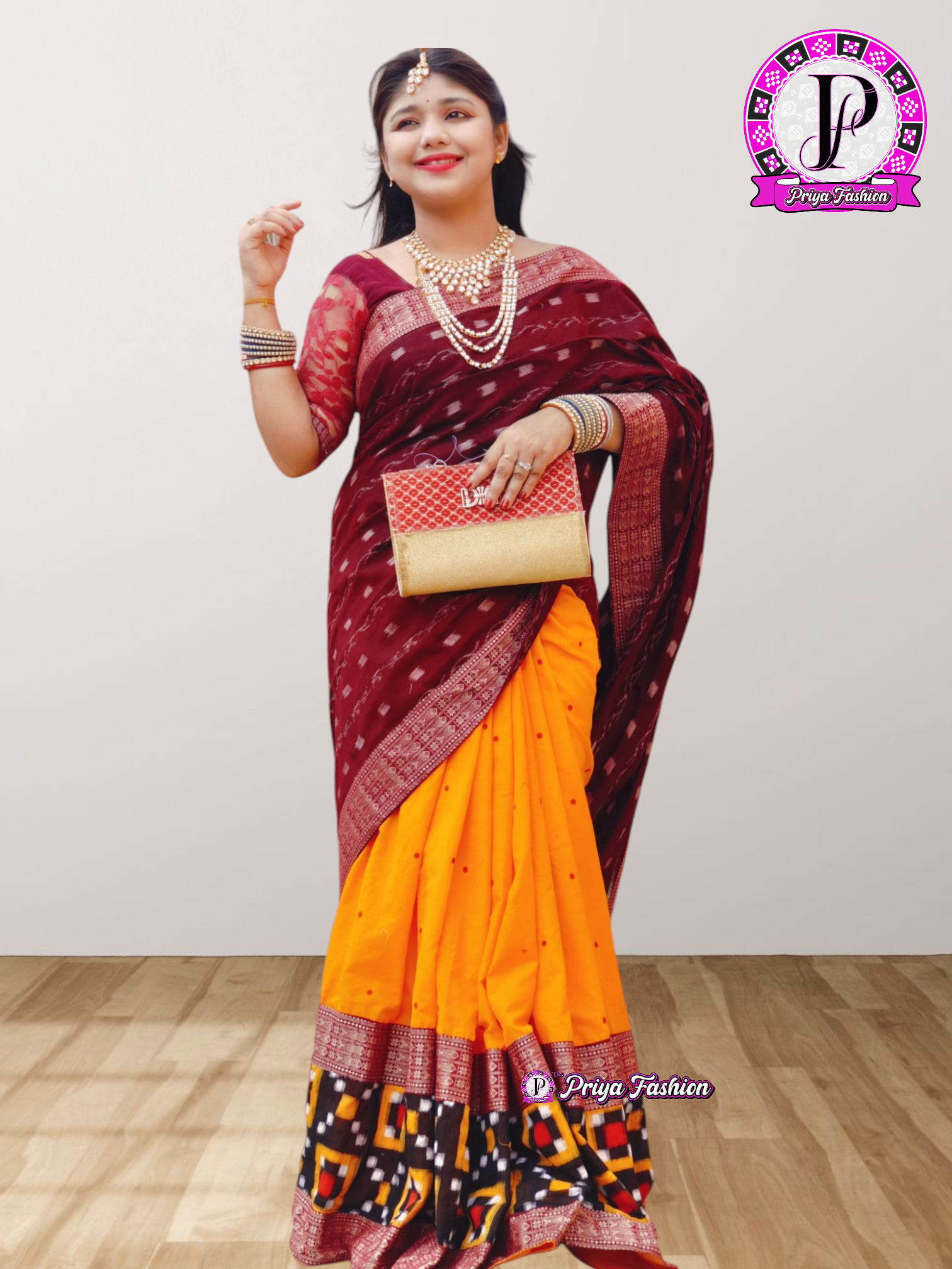 100400 sambalpuri patchwork Saree
