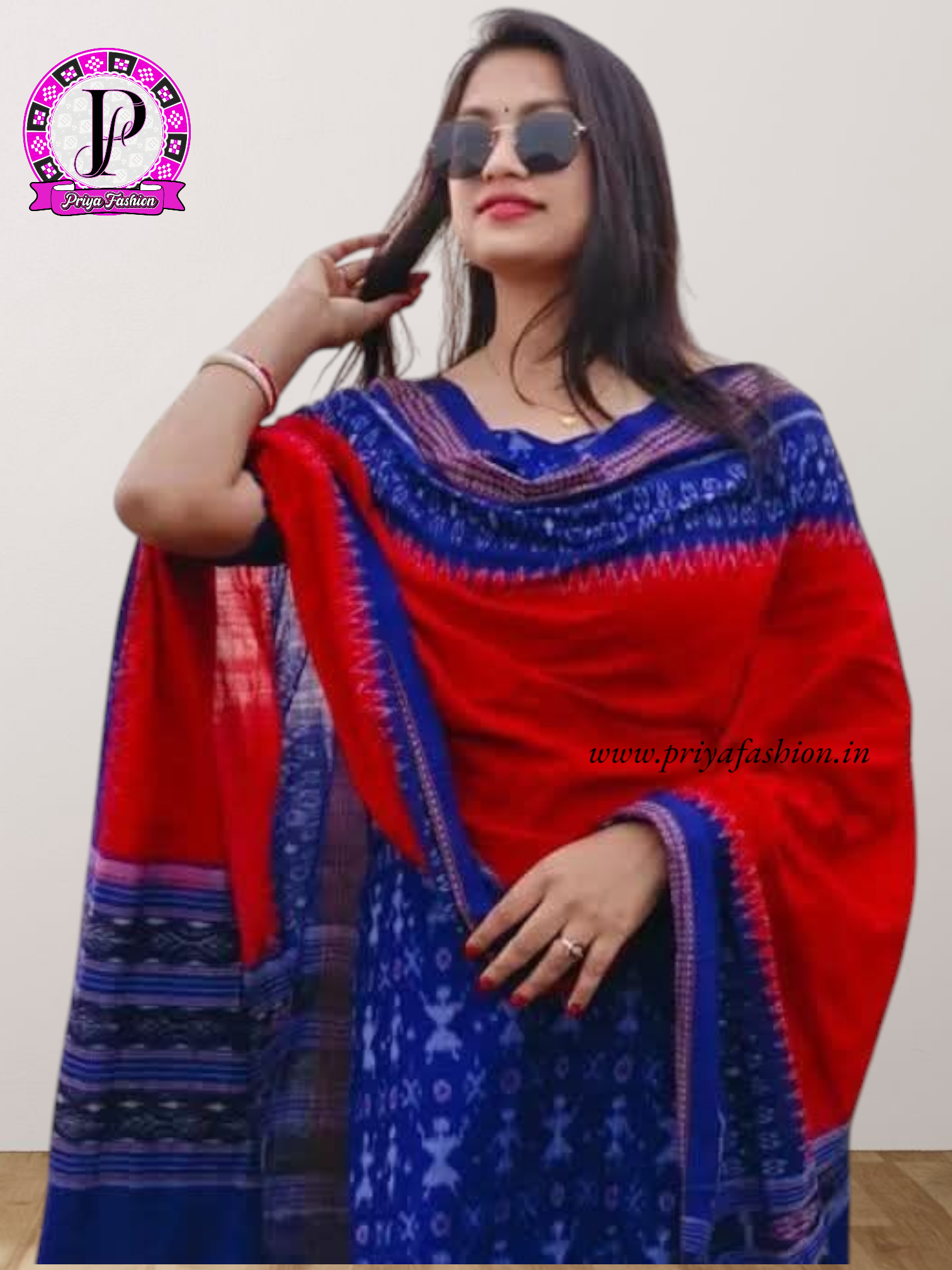 100389 Sambalpuri Dress Material with Dupatta