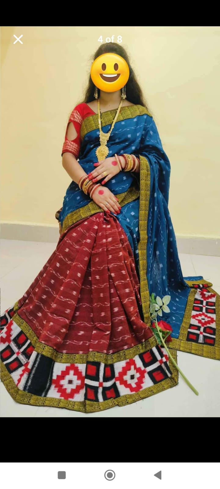 1025 Sambalpuri Patchwork Saree with Blause