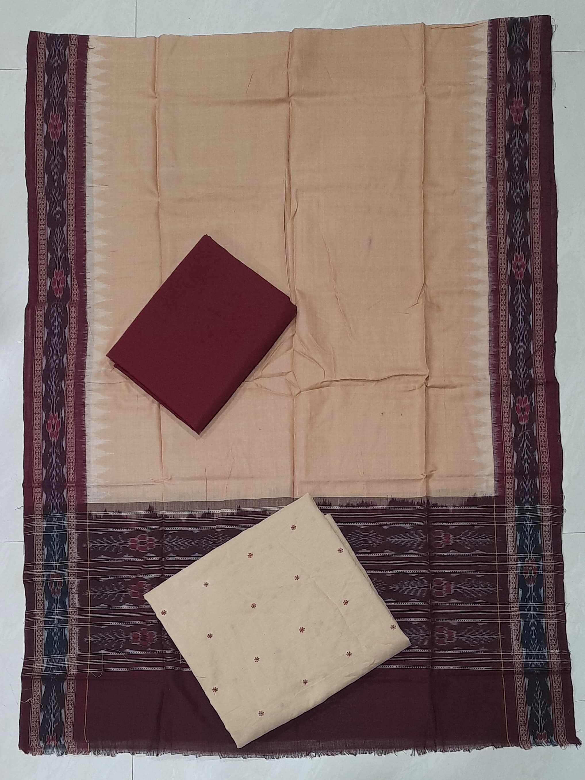 100225 Sambalpuri Dress Material with Dupatta