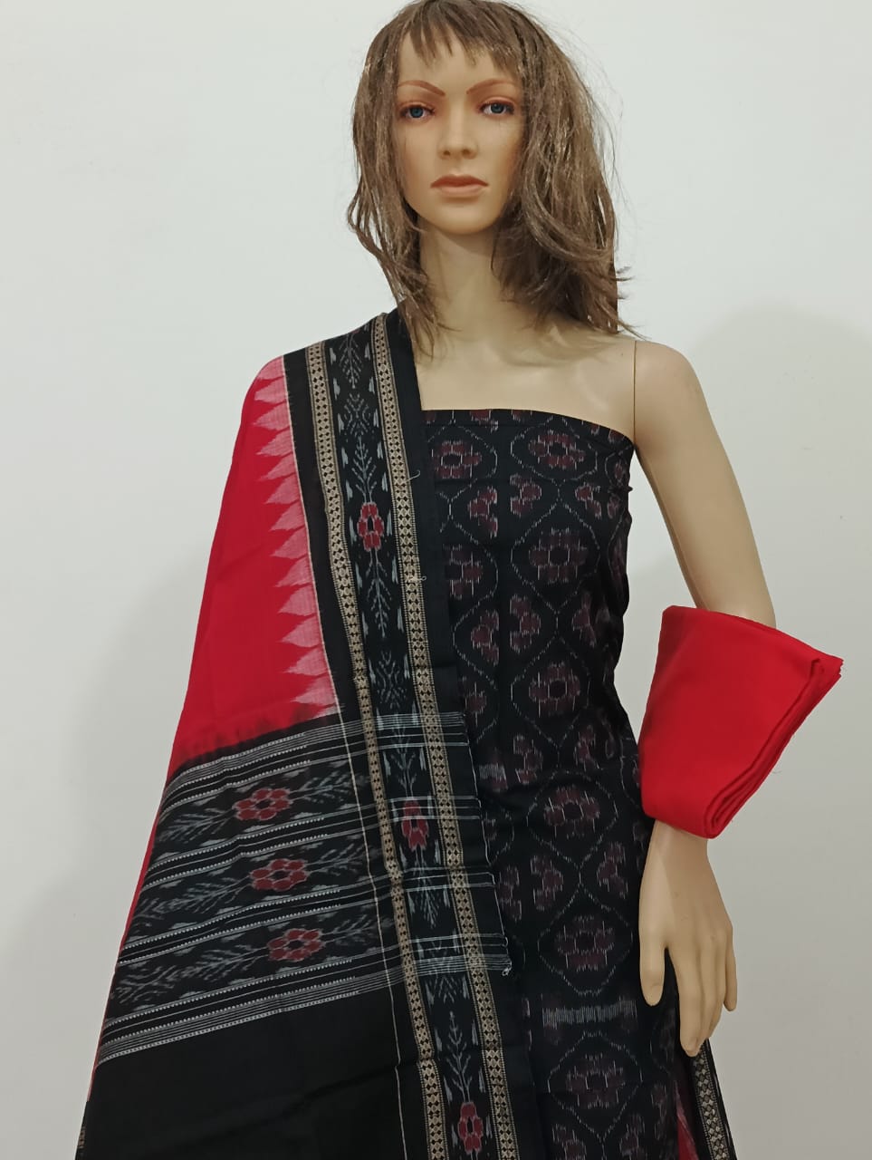 100198 Sambalpuri Dress Material with Dupatta