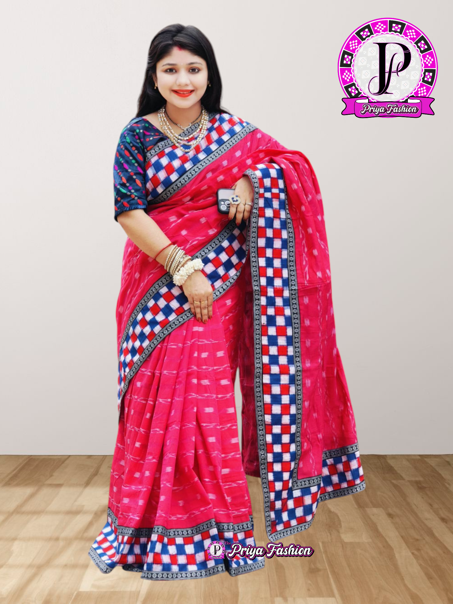 100394 sambalpuri patchwork Saree