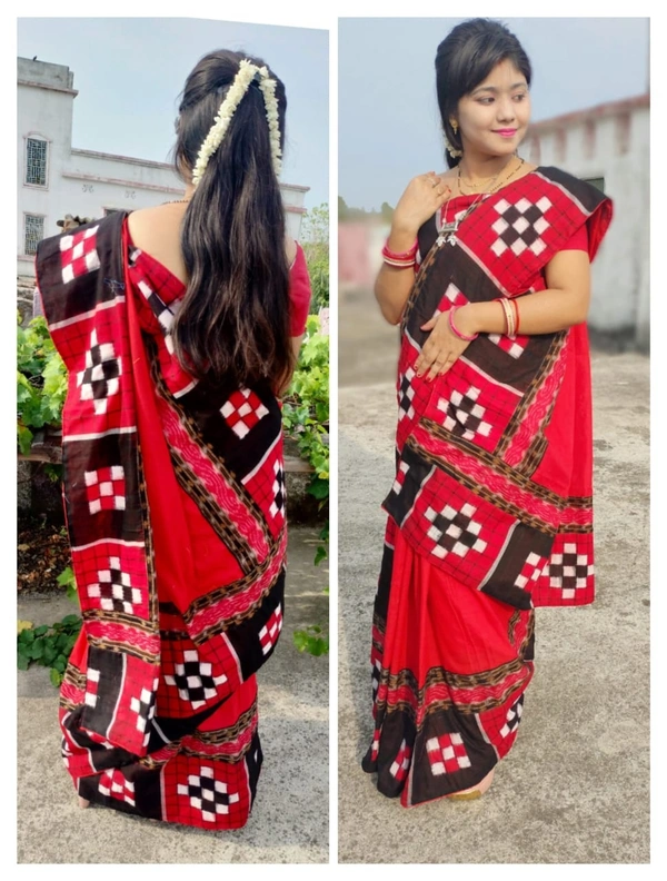 100388 sambalpuri patchwork Saree