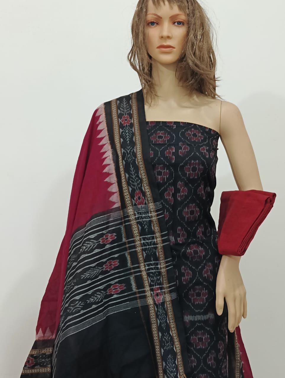 100196 Sambalpuri Dress Material with Dupatta