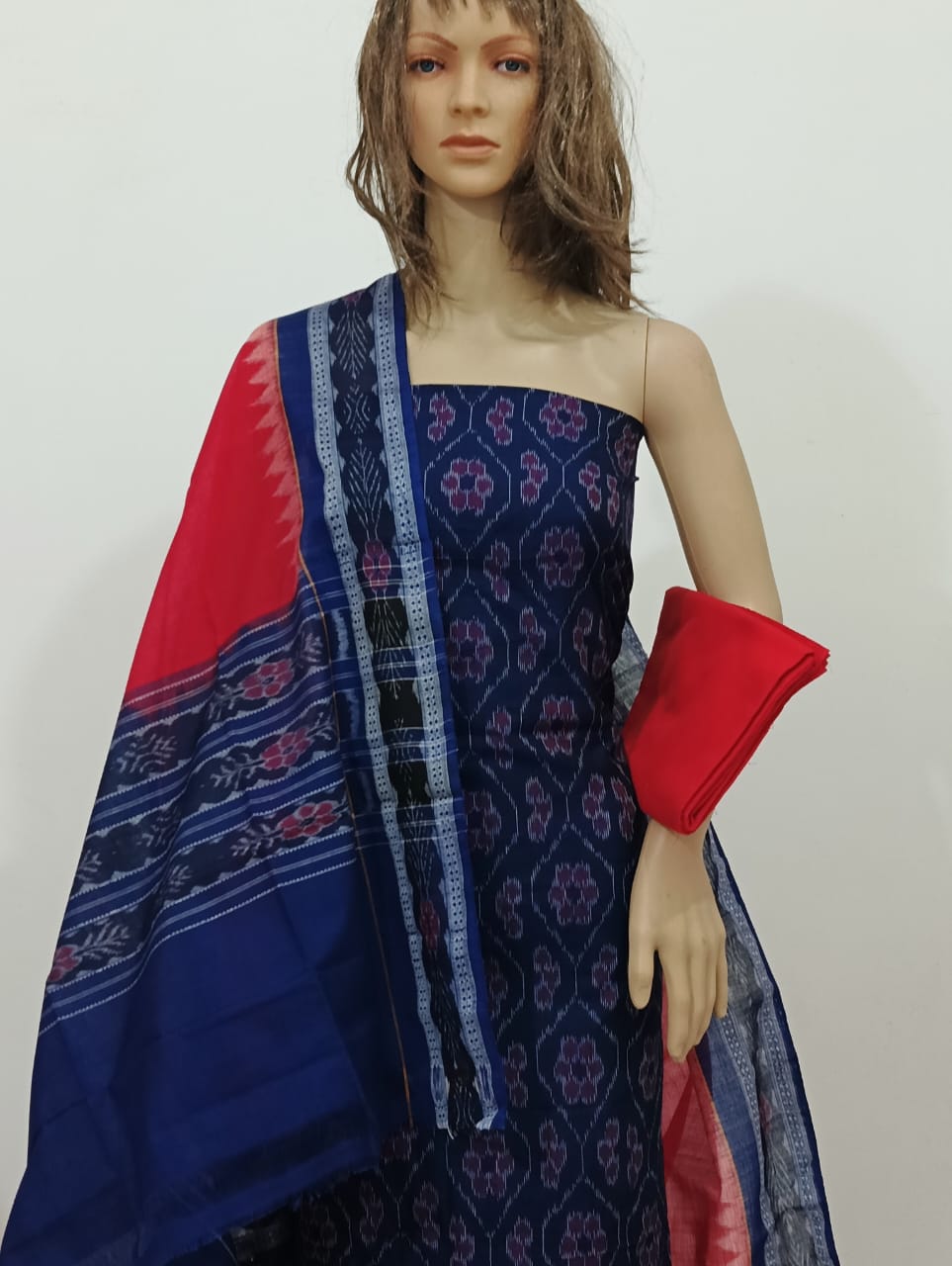 100193 Sambalpuri Dress Material with Dupatta