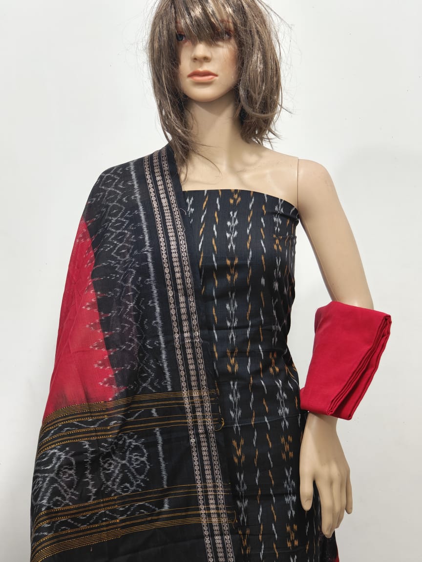 10082 Sambalpuri Dress Material with Dupatta