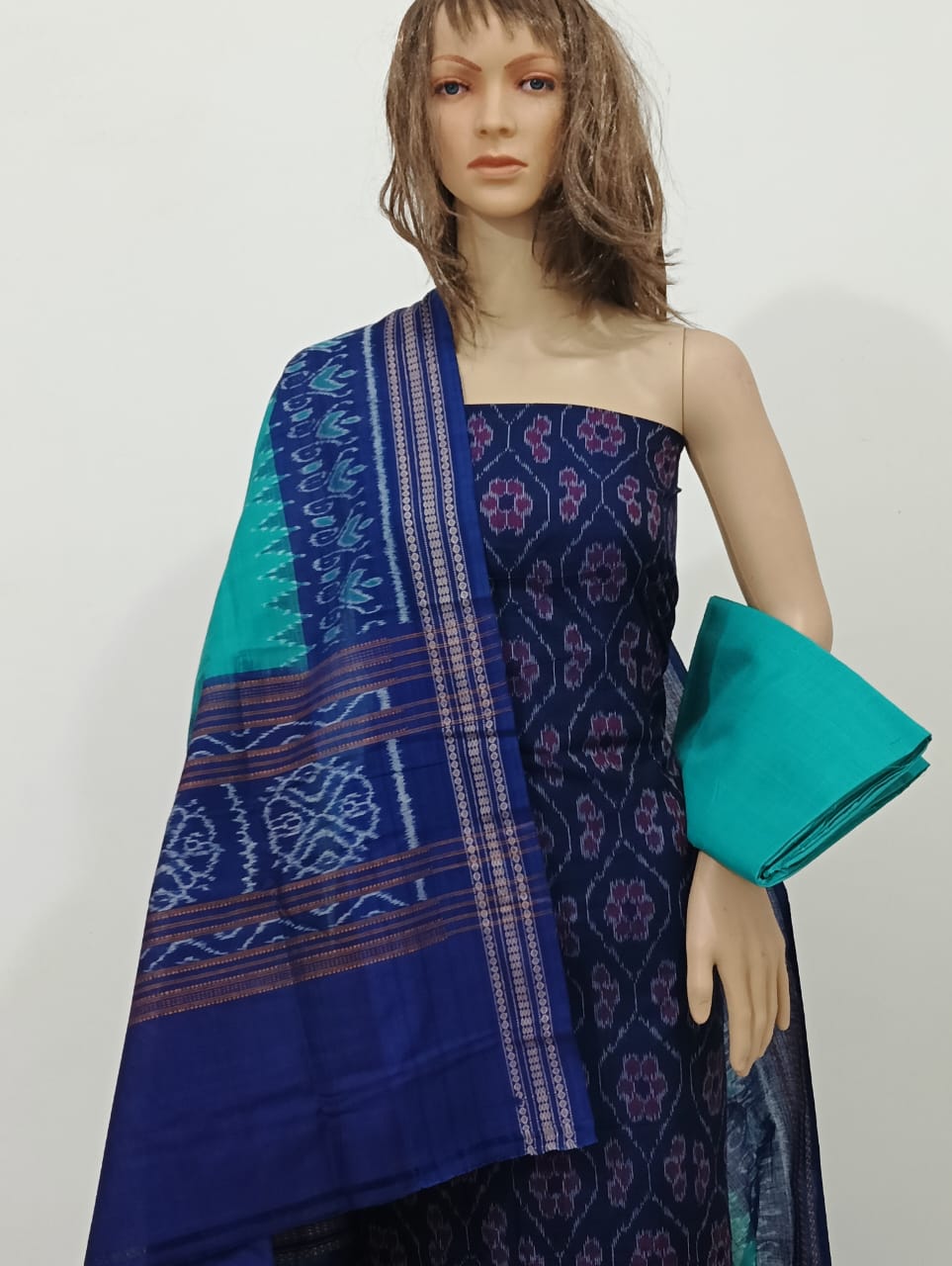 10091 Sambalpuri Dress Material with Dupatta