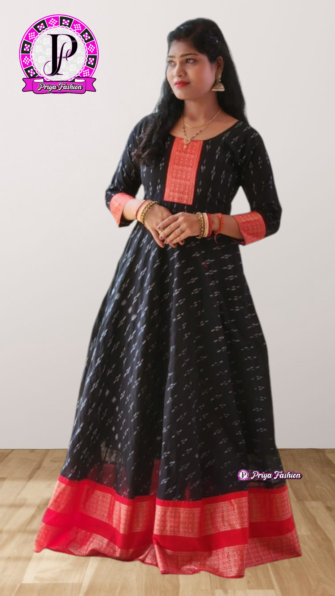 100411 Sambalpuri Round long top kurti