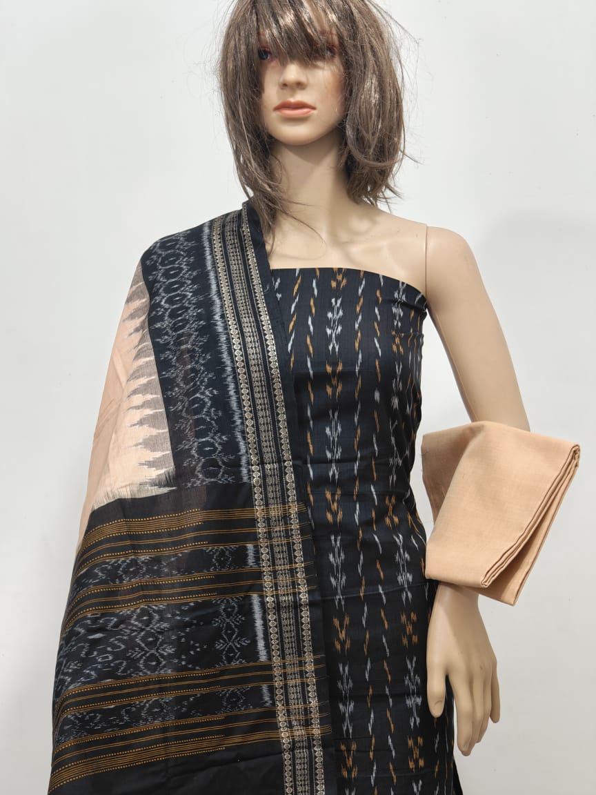 10077 Sambalpuri Dress Material with Dupatta
