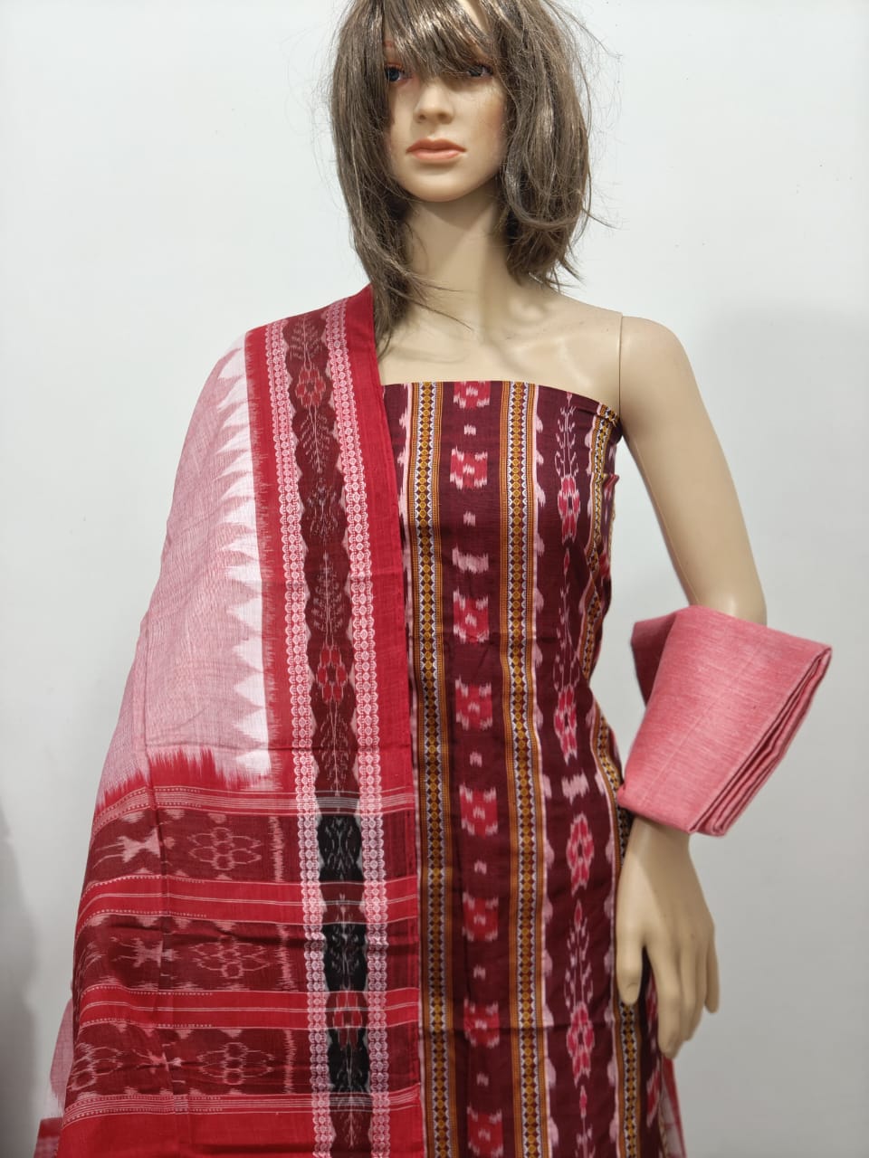 100348 Sambalpuri Dress Material with Dupatta