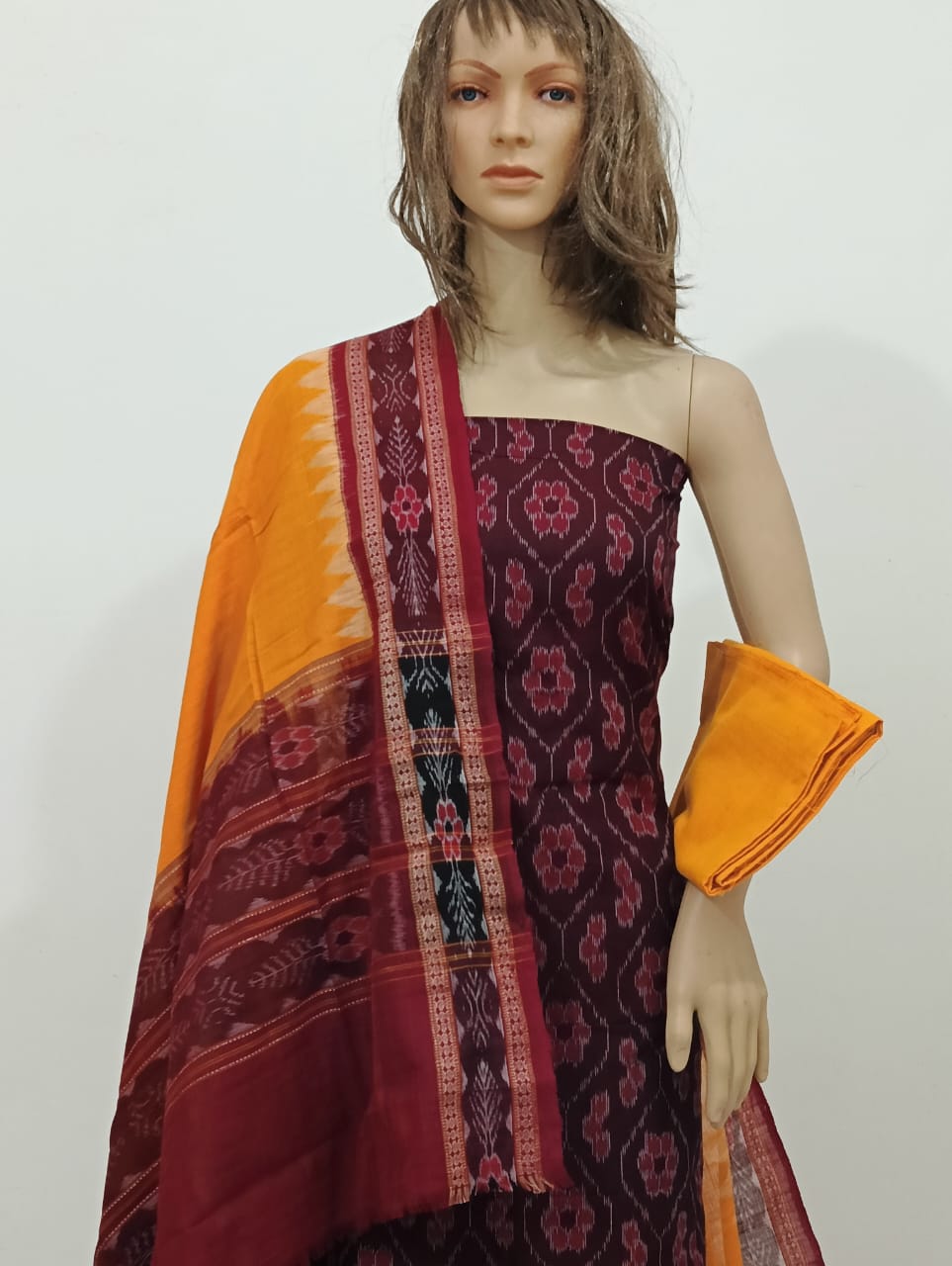 100194 Sambalpuri Dress Material with Dupatta