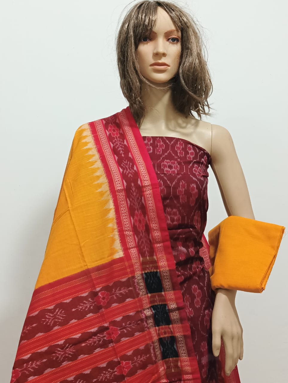10078 Sambalpuri Dress Material with Dupatta