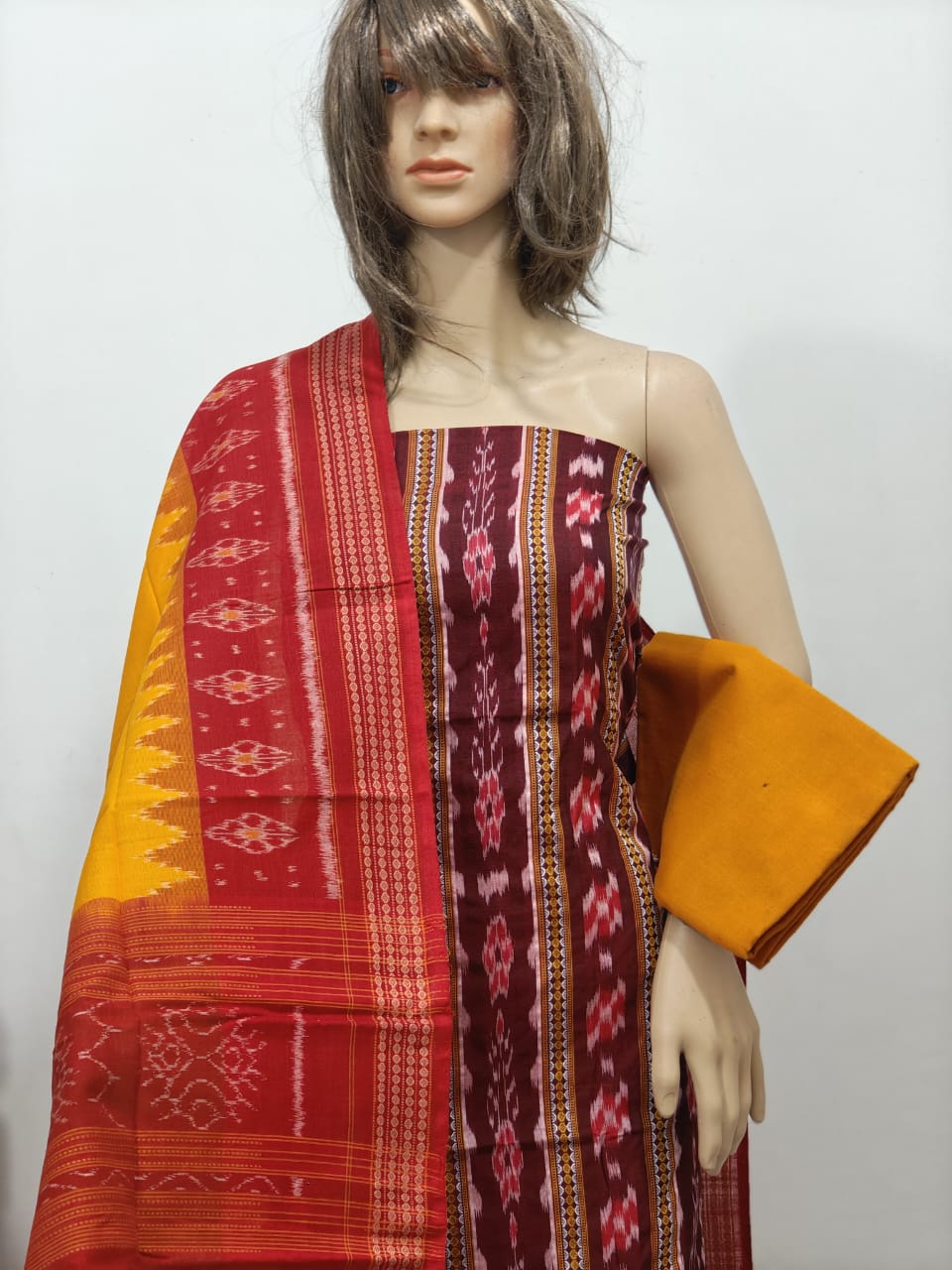 100347 Sambalpuri Dress Material with Dupatta