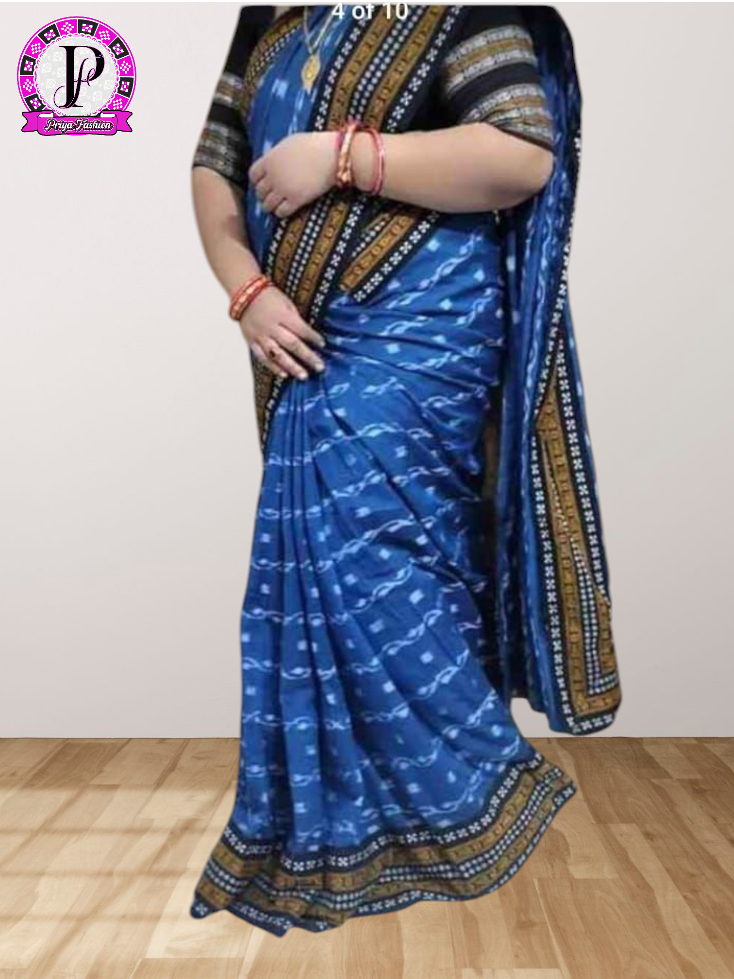 100375 sambalpuri patchwork Saree